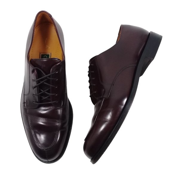 COLE HAAN Men's Apron Split Toe Lace Up Dress Derby Cordovan Leather Shoes 9M - Picture 3 of 12